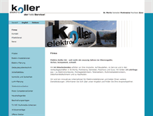 Tablet Screenshot of elektro-koller.ch